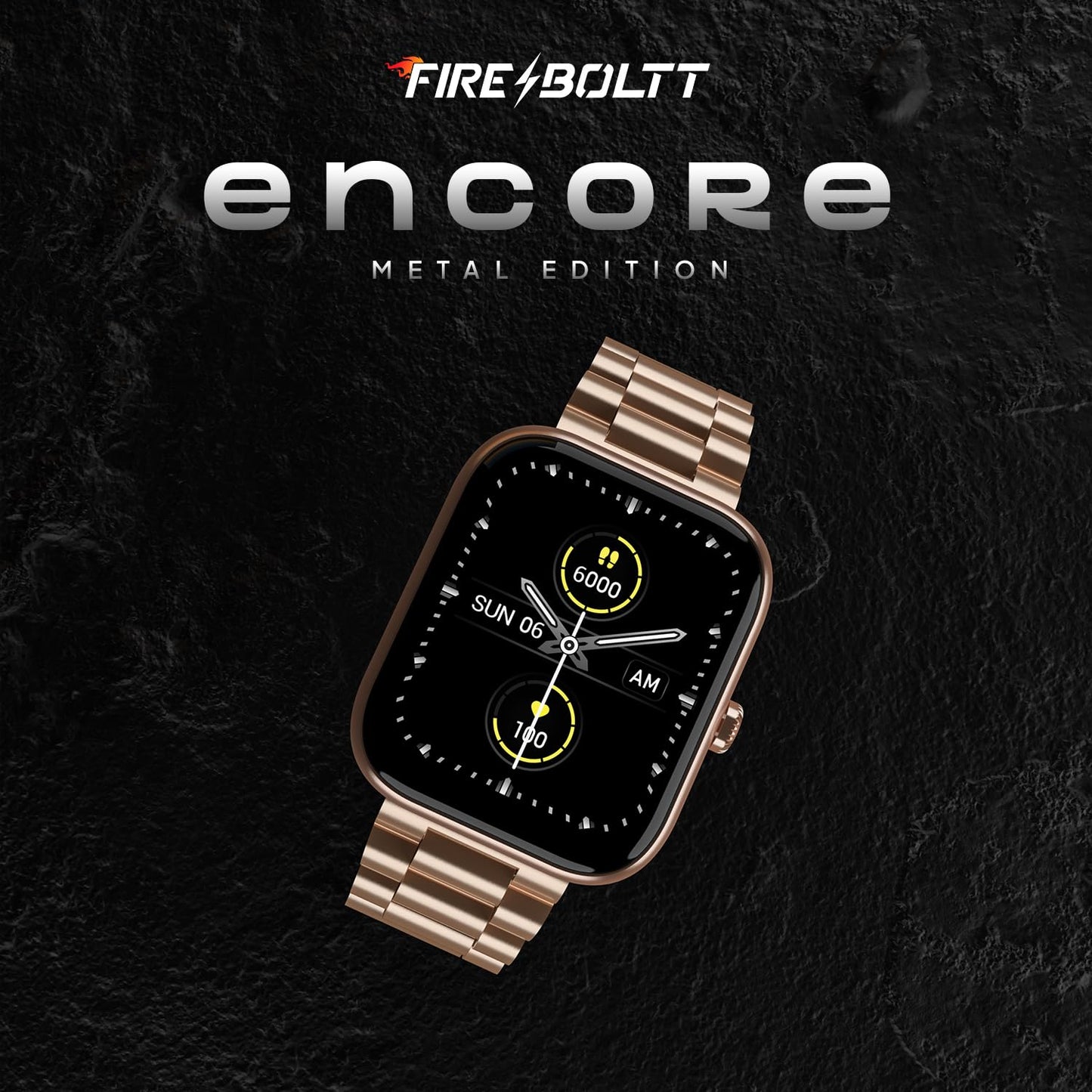 Fire-Boltt Encore Stainless Steel Smart Watch with 1.83” Full Touch Screen Display,240 * 284 PPI, Bluetooth Calling,10-Days Battery Life,IP67 Water Resistant,Upgraded Health Sensors (Rose Gold)