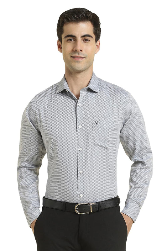 Allen Solly Men Cotton Slim Fit Shirt (ASSFQSPPQ37732_Grey, 42