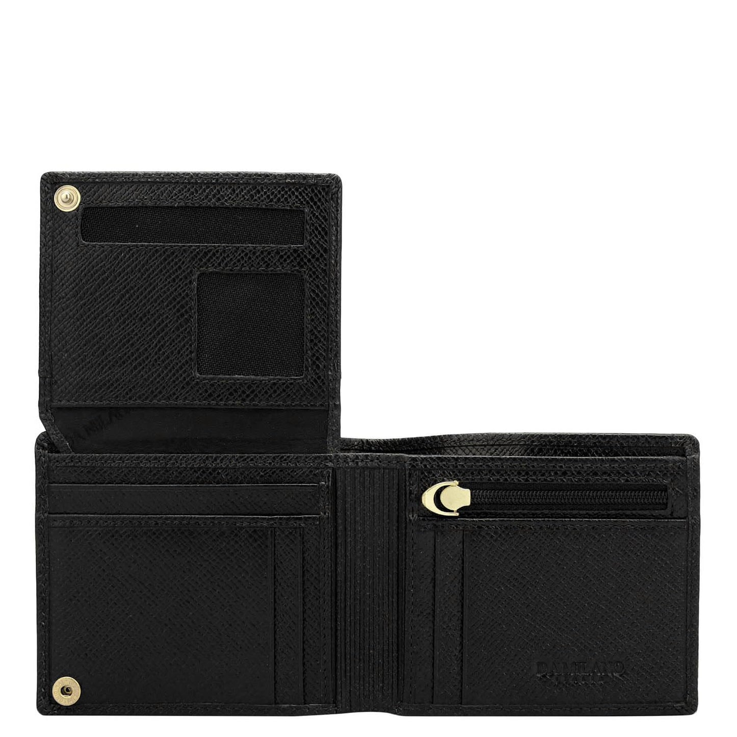 Da Milano Genuine Leather Black Bifold Mens Wallet (0659OL)
