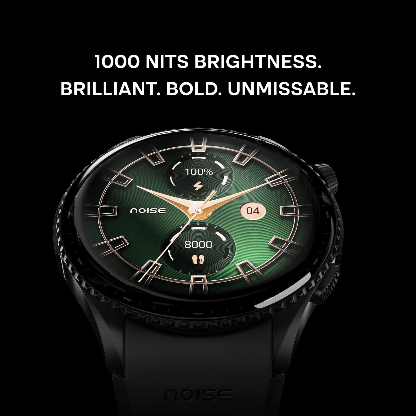 Noise Newly Launched Halo 3 Smart Watch with 1.43” AMOLED Display, 1000 NITS Brightness, Premium Metal Design, Powered by AI Pro, AI Transcription, Morning Briefs, 7-Day Battery (Vintage Blue)