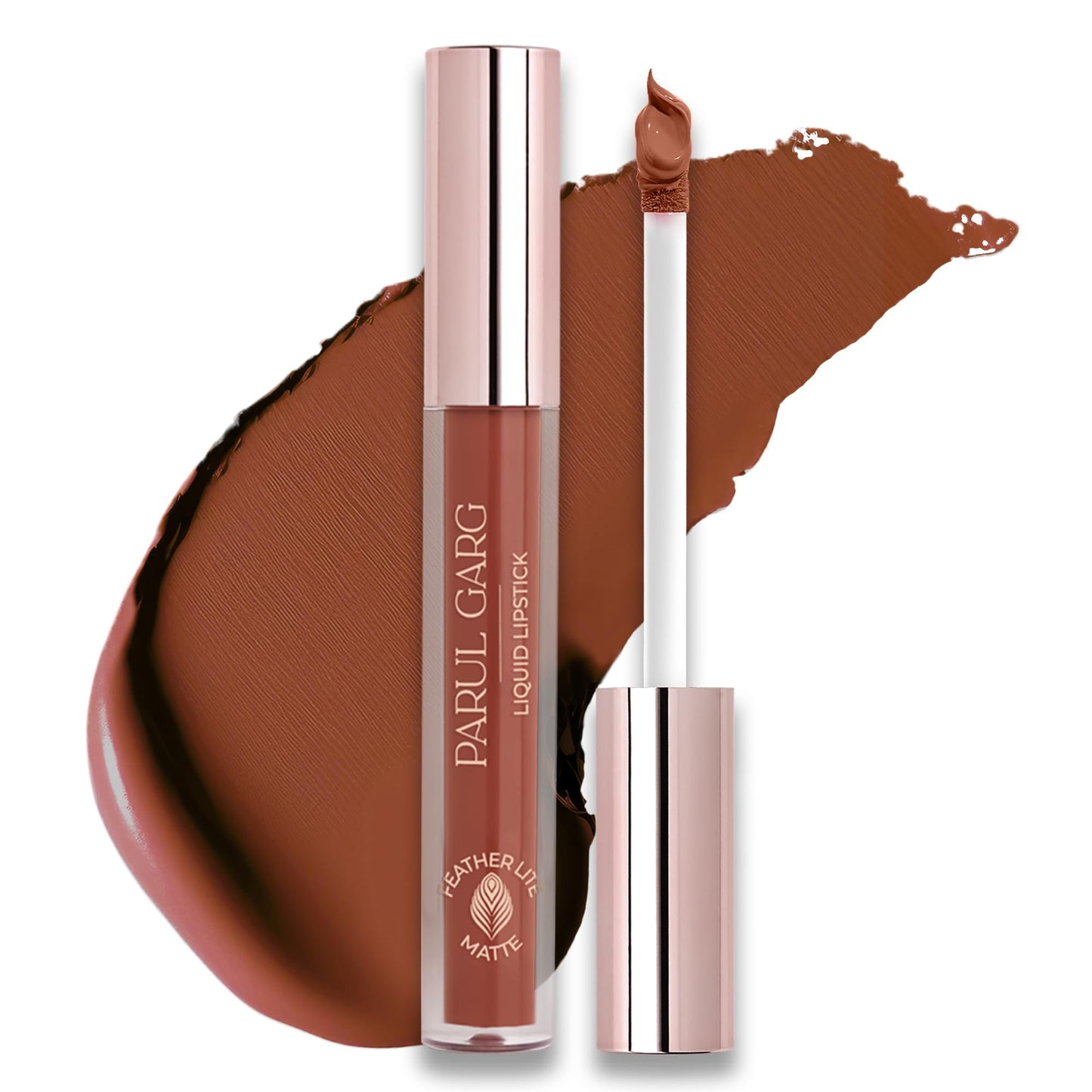 Parul Garg Beauty Featherlite Matte Liquid Lipstick | High-Pigment, Long-Wear & Non-Drying | Lightweight & Transfer-Proof | 100% Vegan & Clean Beauty | Paradise 32 - Rich Brown| 2.5ml