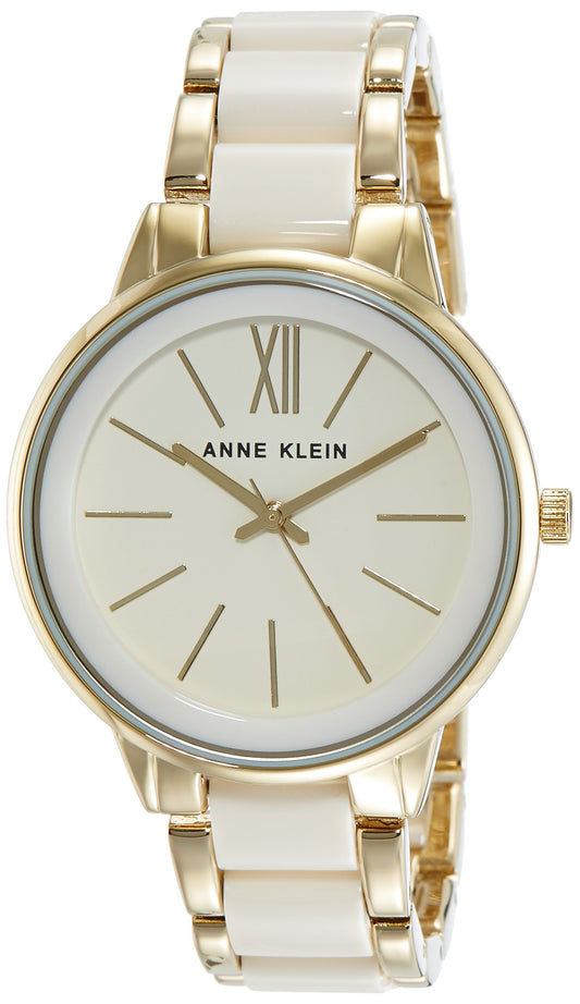 Anne Klein New York Analog Women's Watch - AK1412IVGBJ/NCAK1412IVGB (White Dial Multi Colored Strap)