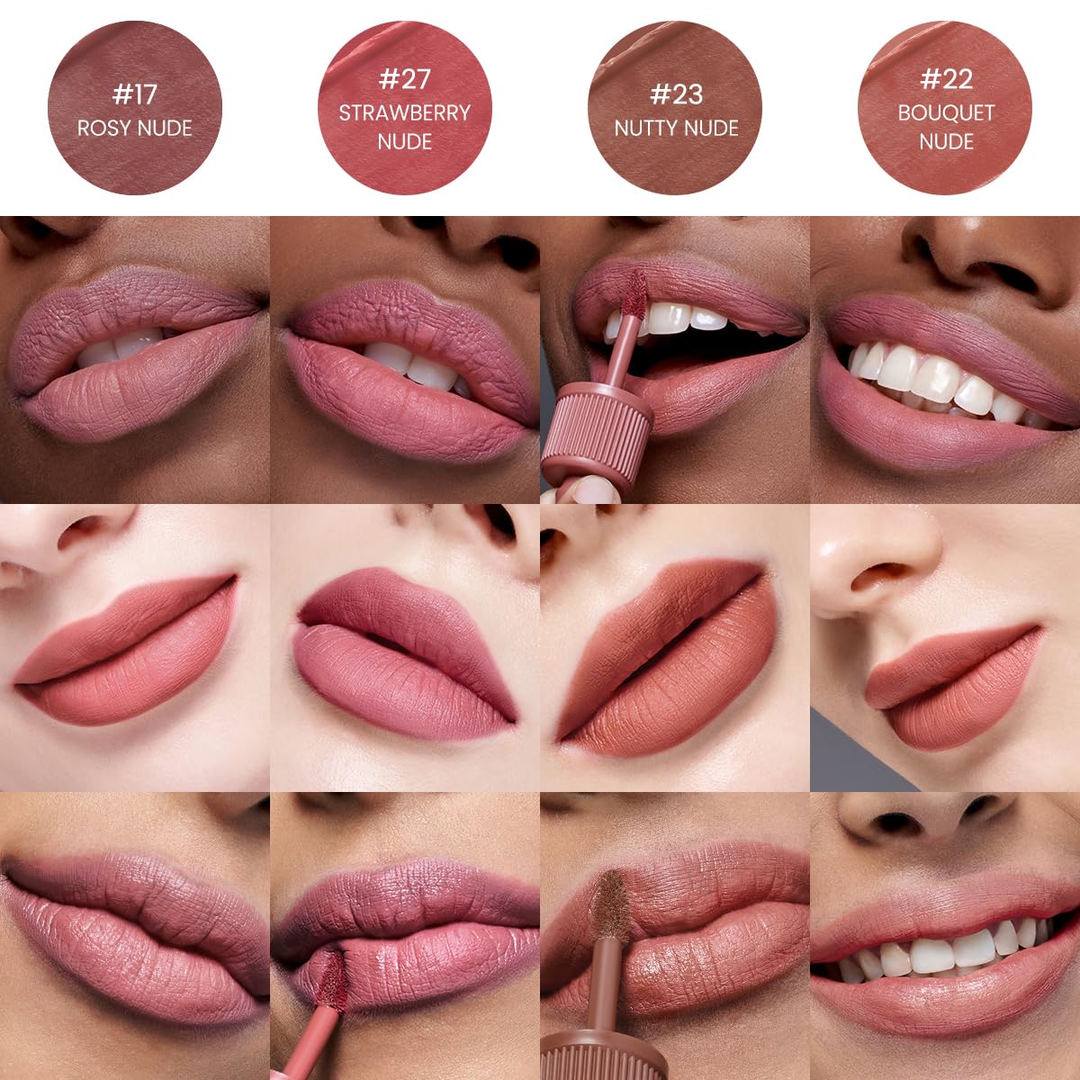 Peripera Ink the Velvet Lip Tint | High Pigment Color, Longwear, Weightless, Not Animal Tested, Gluten-Free, Paraben-Free (030 Classcic Nude)