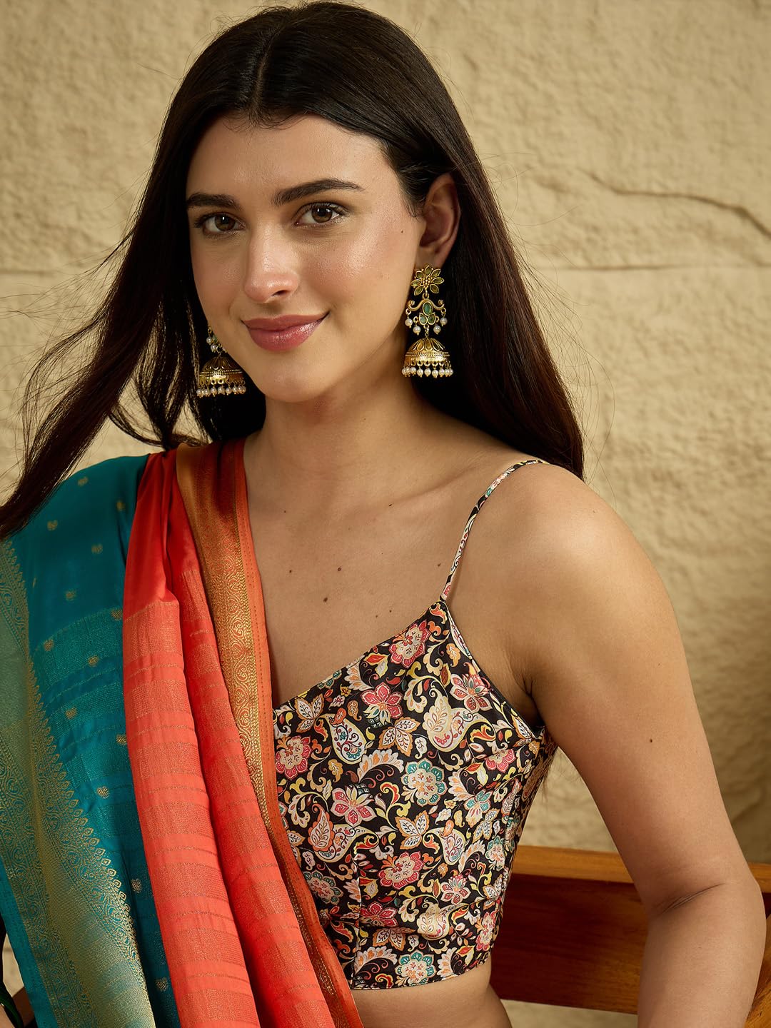 AKHILAM Women's Orange Mysore Silk Zaributta WovenDesign TasselsandLatkans Saree With Unstitched BlousePiece | saree for woman | Designer Saree for Women | Soft and Skin Friendly