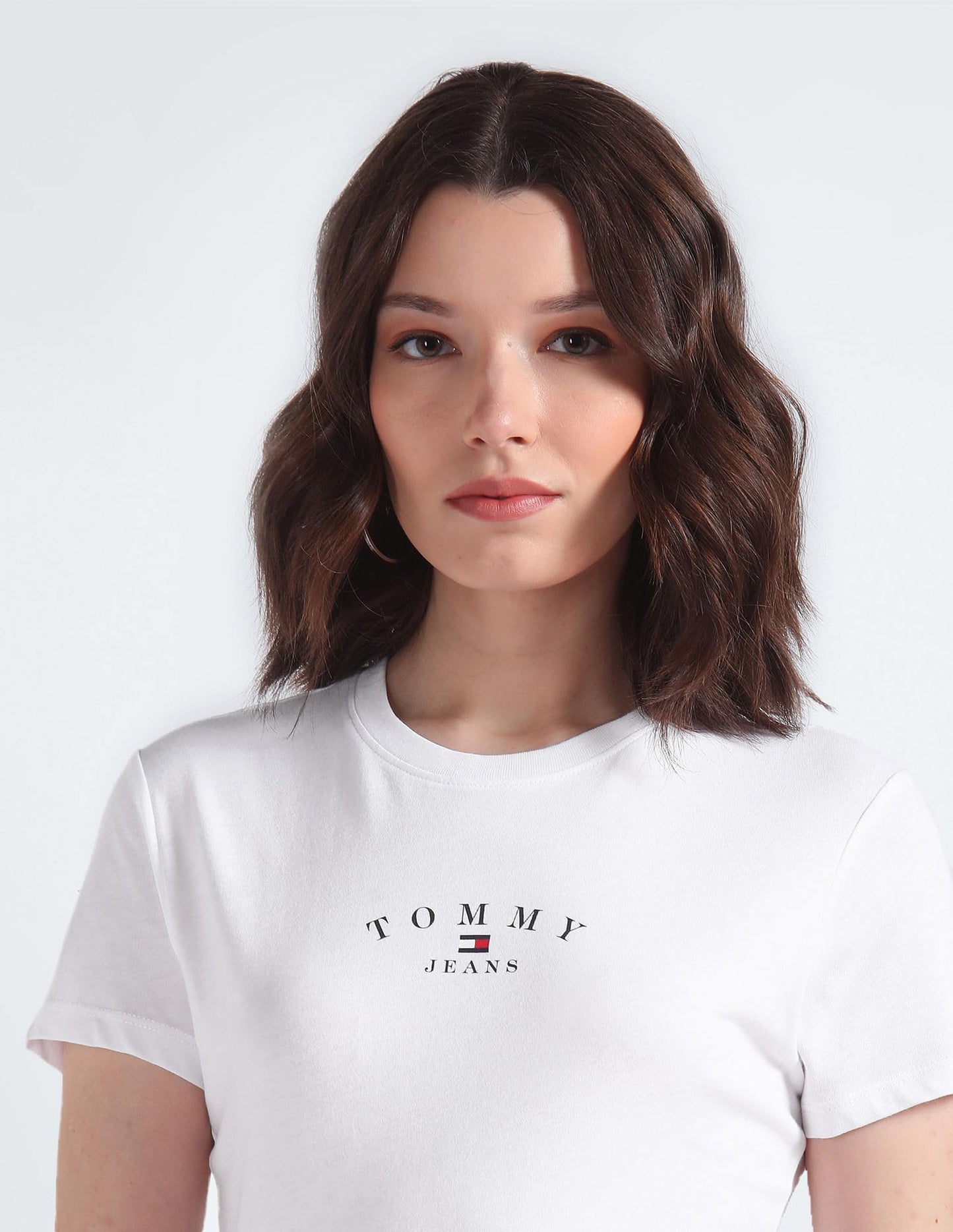 Tommy Hilfiger Womens White Color T-Shirt (M)