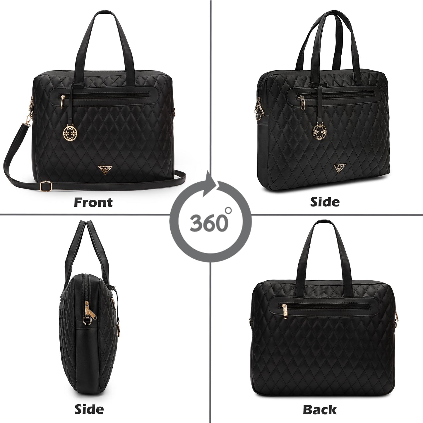 Lavie Signature Arizona Women's Laptop Handbag for Women | Fits Upto 15 Inch Laptop | Laptop Bag for Work | Ladies purse | Stylish Shoulder Bag | Gift For Women