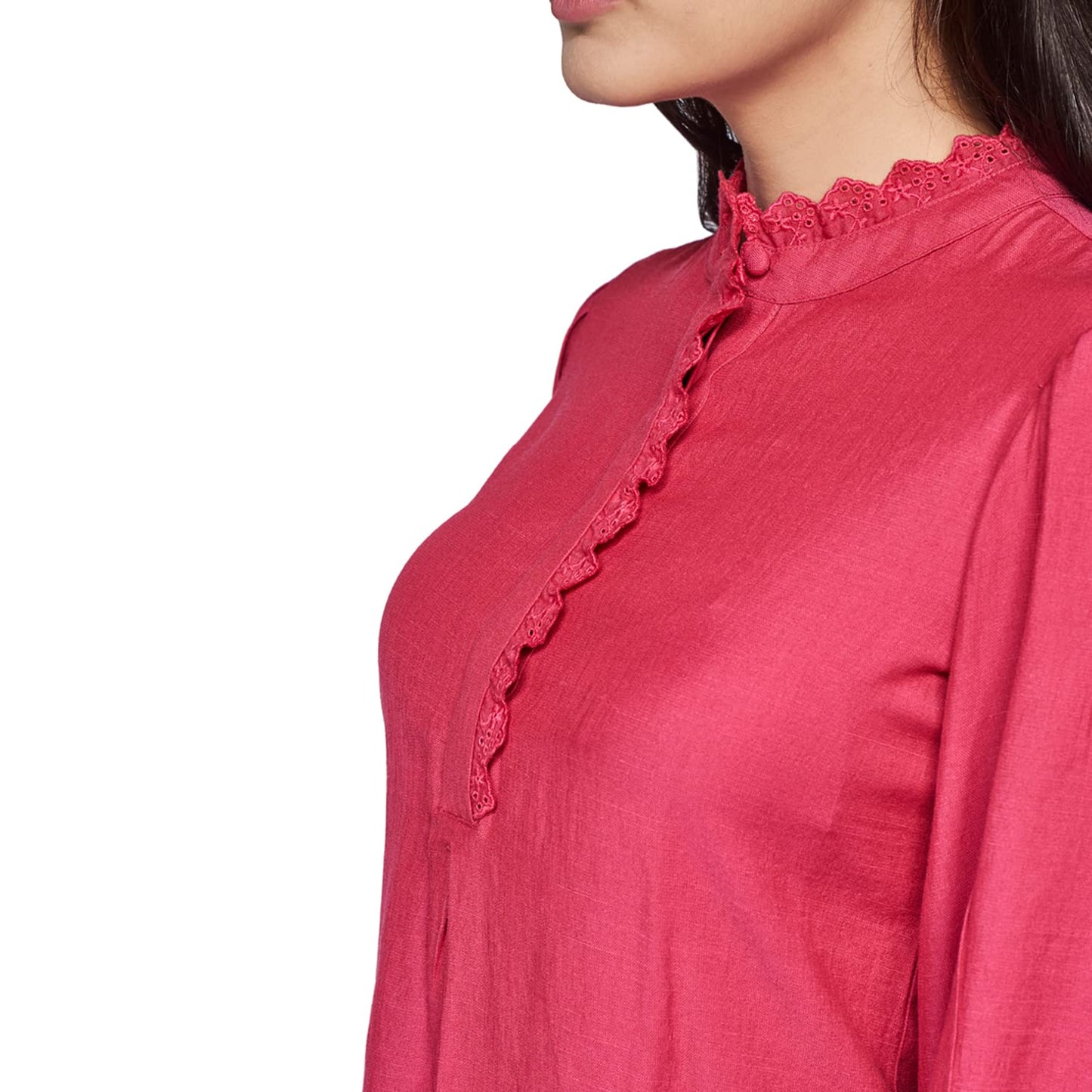 AND women's Regular Shirt (SS22AS100TTR_Cranberry 16)