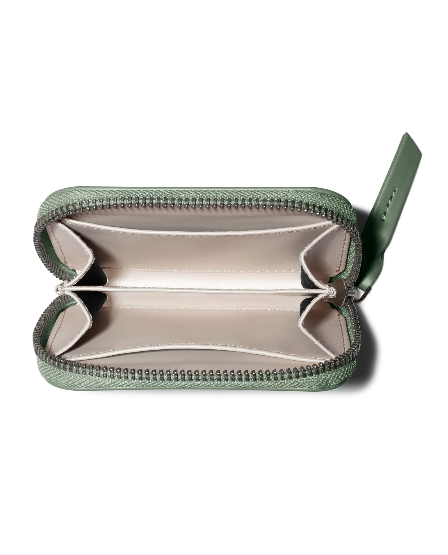 DailyObjects Sap Green Zipper Slim Card & Coin Wallet | Made with Vegan Leather Material | Carefully Handcrafted | Coin Pocket
