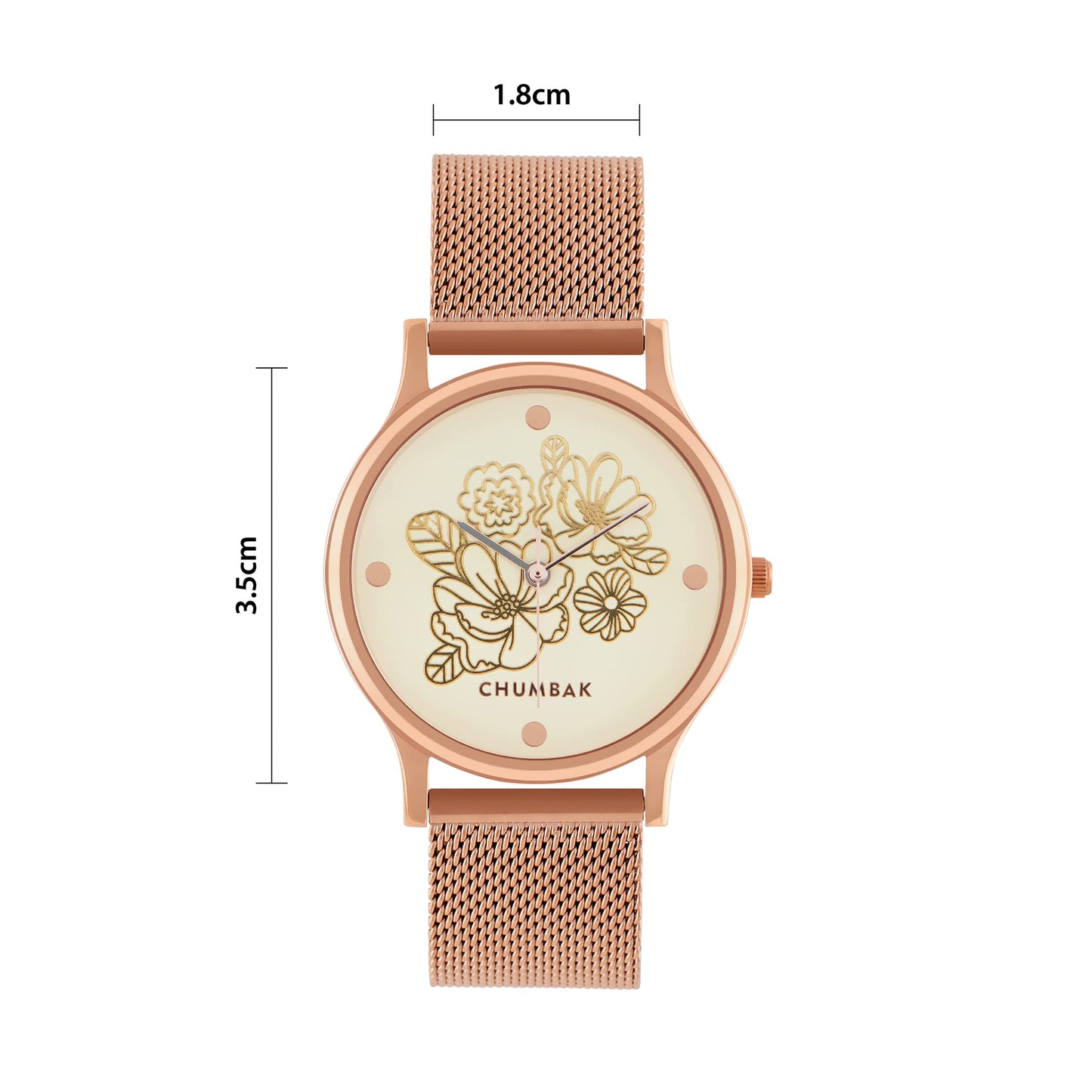 TEAL BY CHUMBAK Round Dial Analog Hand Watch for Women, Gifts for Women/Girls/Ladies, Stylish Fashion Watch for Casual/Work