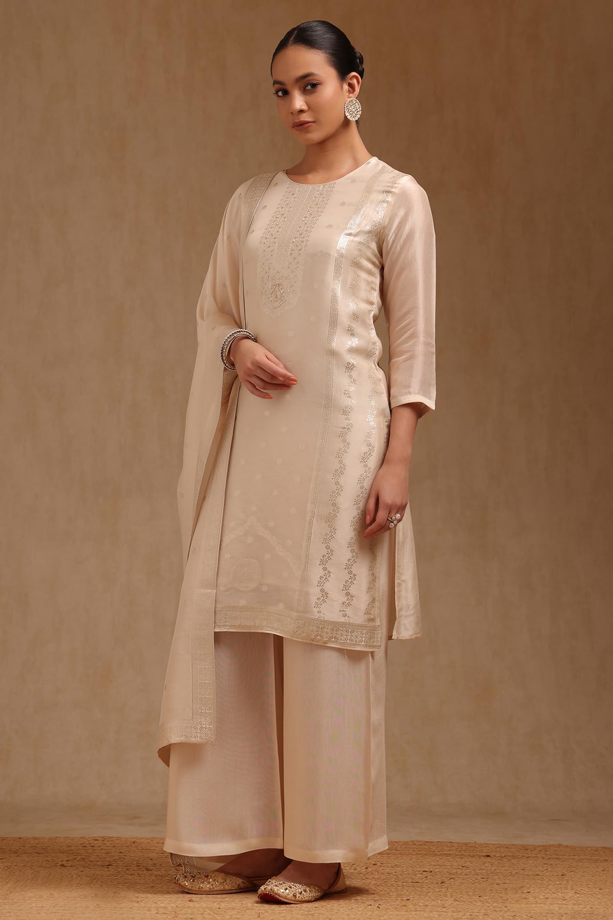 Soch Women's Viscose Blend Salwar Suit Set (EWA5CD22230_Off White