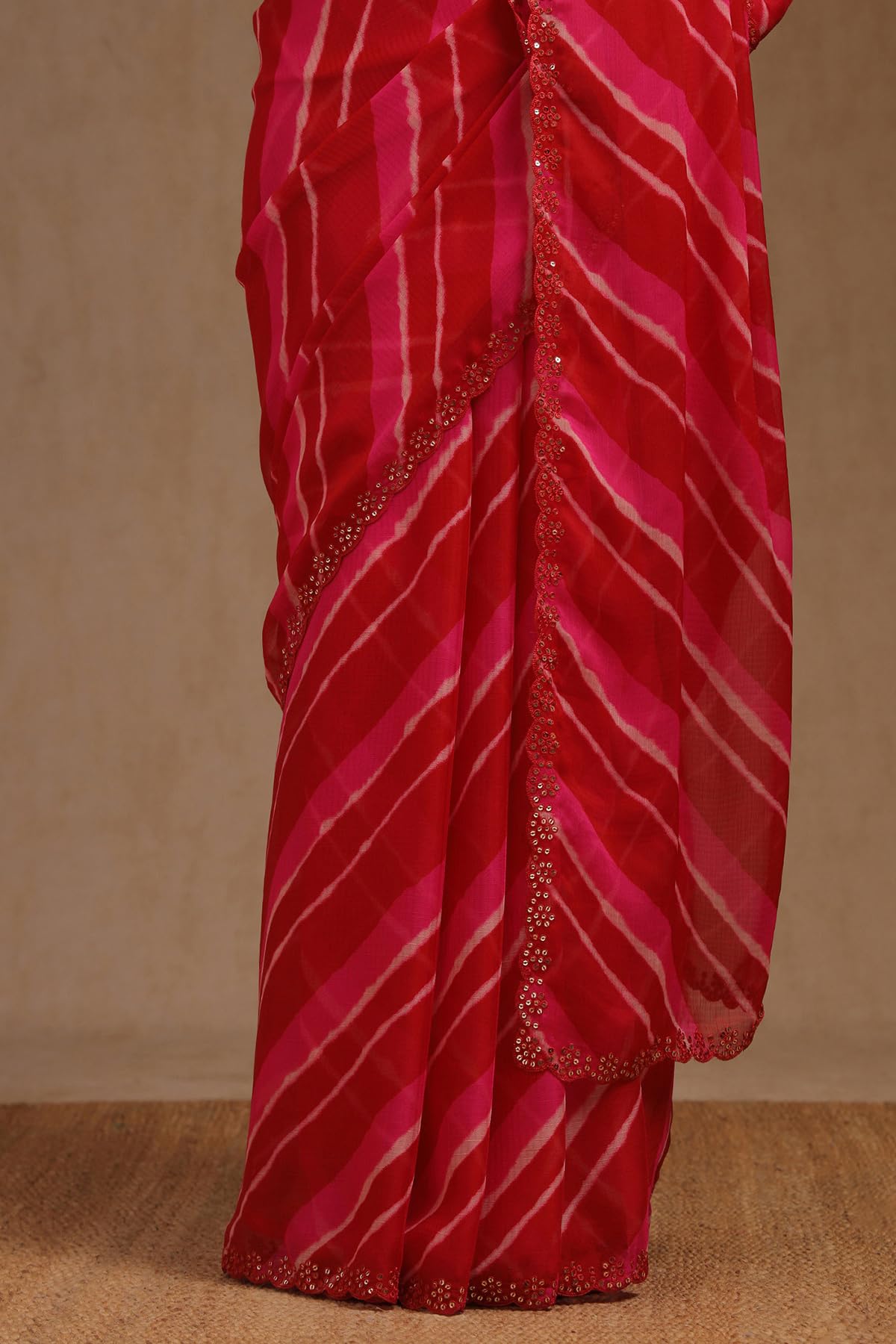 Soch Womens Georgette Leheriya Print Saree