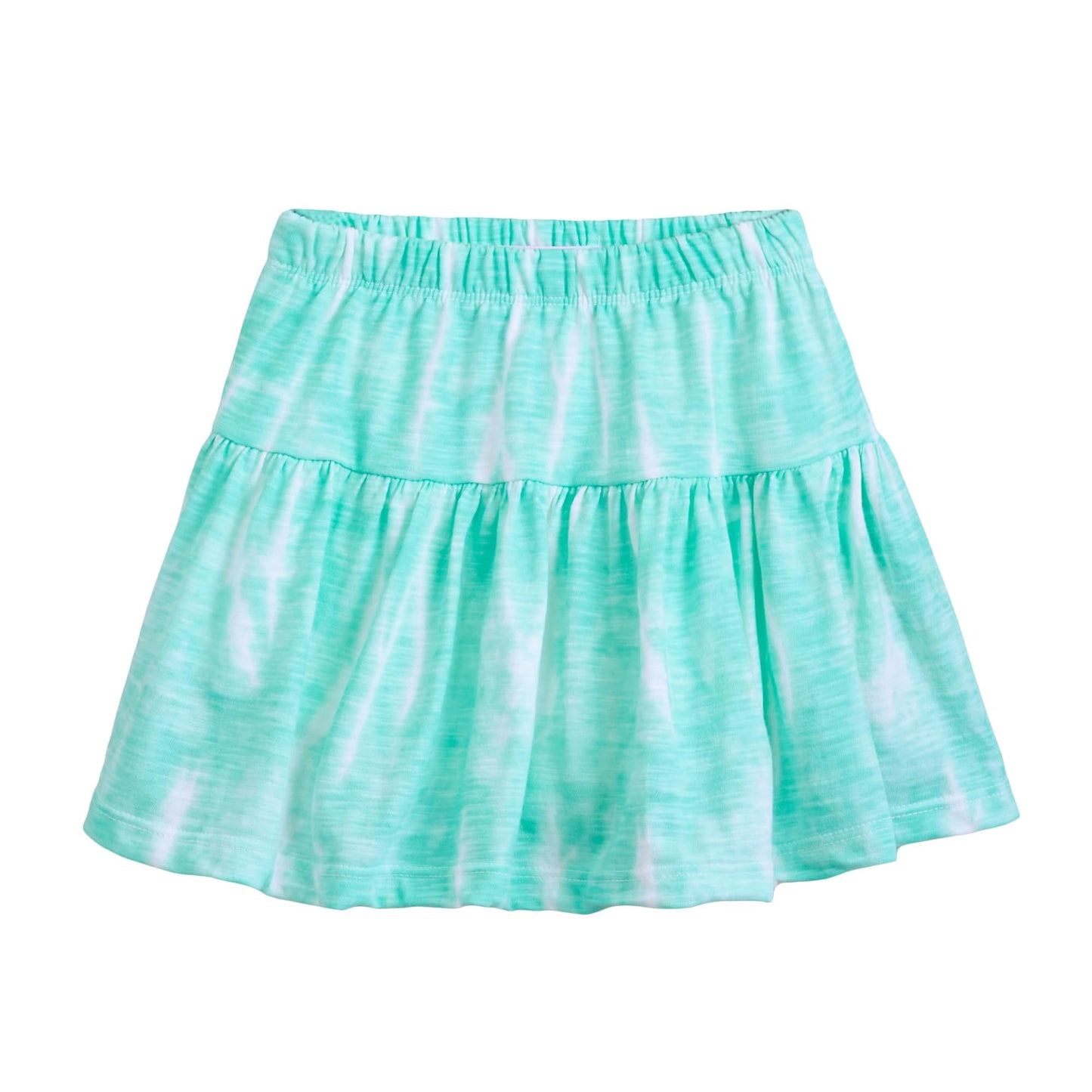 Hopscotch Girls Regular Fit Aqua Tie & Dye Print Skirts