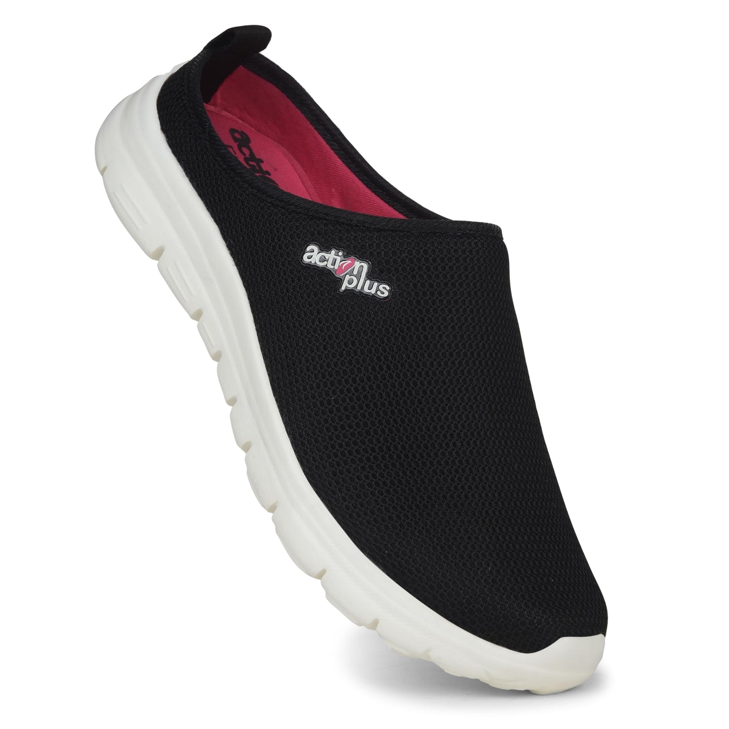 Action Women Black Pink Mules APTW0115BKPK09