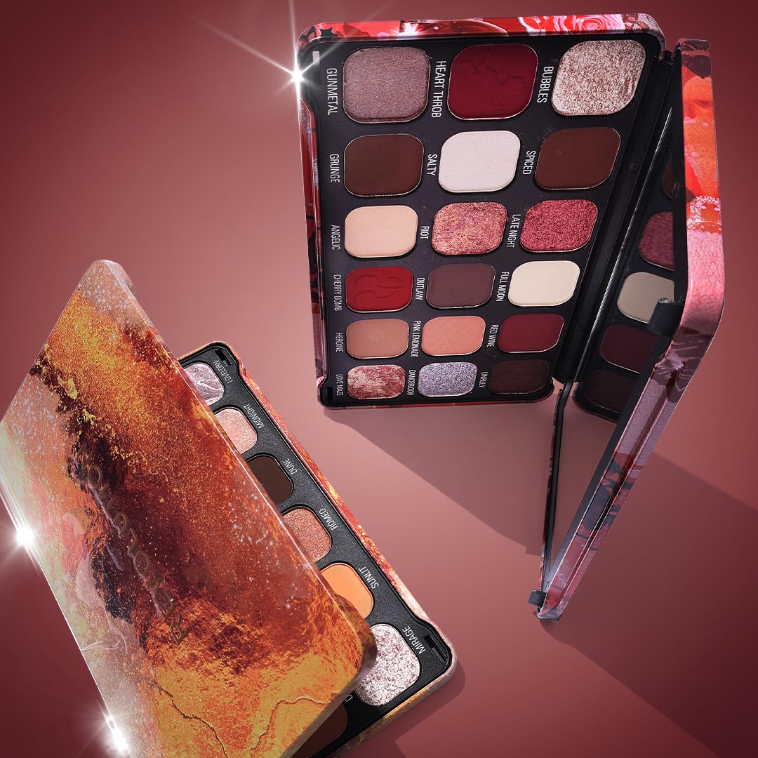 Makeup Revolution Forever Flawless Palette Cherry Rebel Red – Bold Reds & Pinks – Intense Pigmentation & Blendability