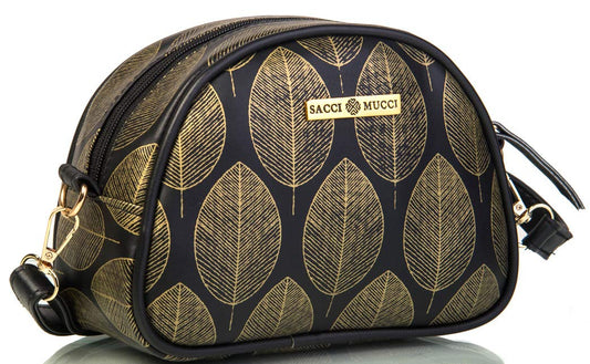 SACCI MUCCI Women's Sling Bag or Women's Cross-body Bags - Luxury Leaf (Black)