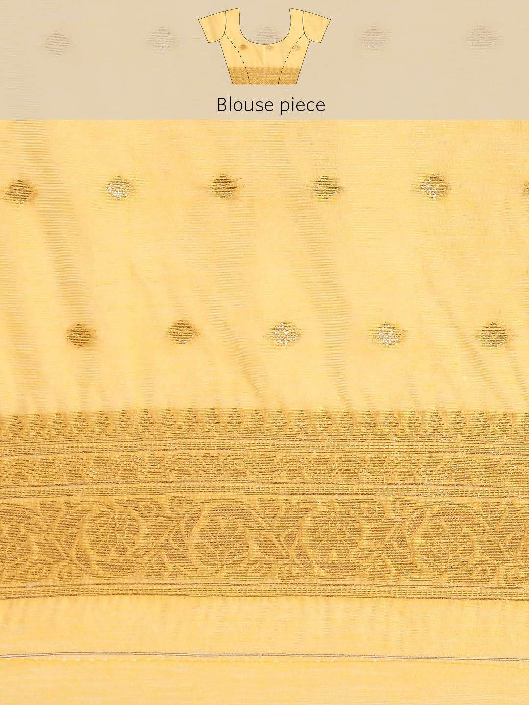 MOHEY Women's Yellow Art Silk Zari Weave Saree (Yellow)