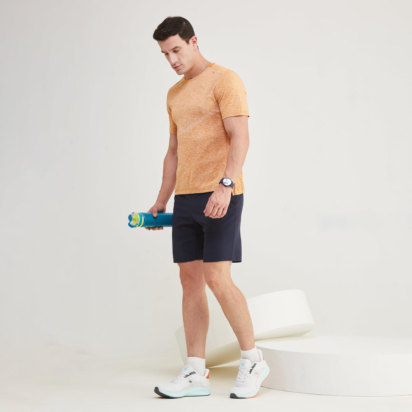 Campus Men's ROLLZ Running Shoes WHT/V.ORG - 8UK/India