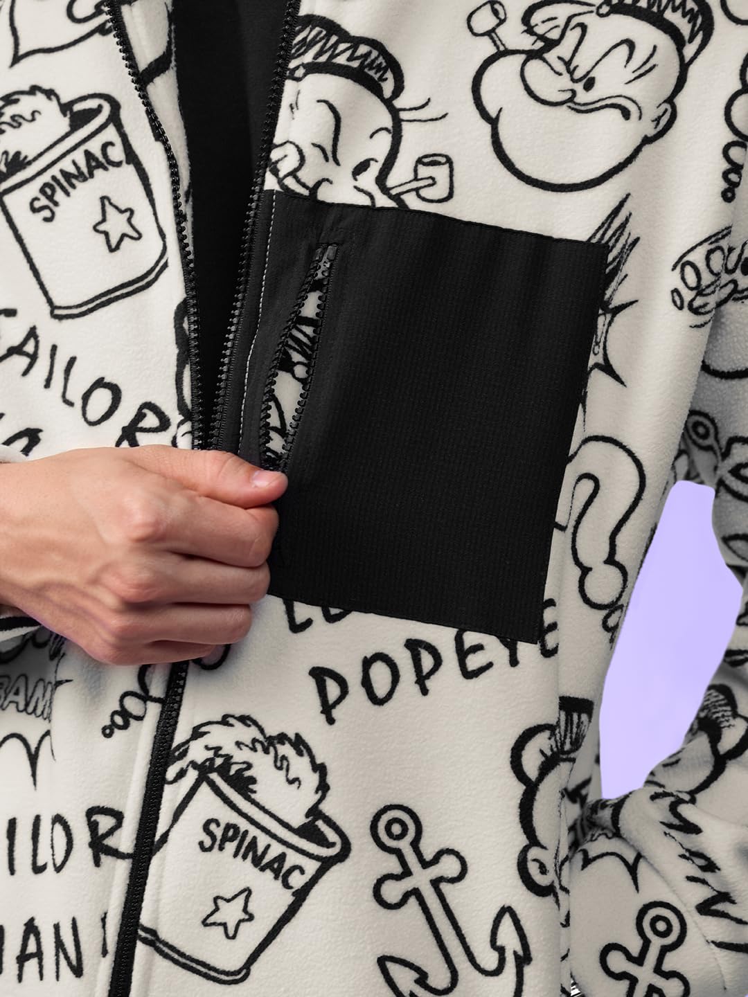 The Souled Store Official Popeye: Sailor Style Long Sleeve Collared Neck Button Front Denim Jackets for Men and Boys - Classic and Versatile Outerwear Essentials