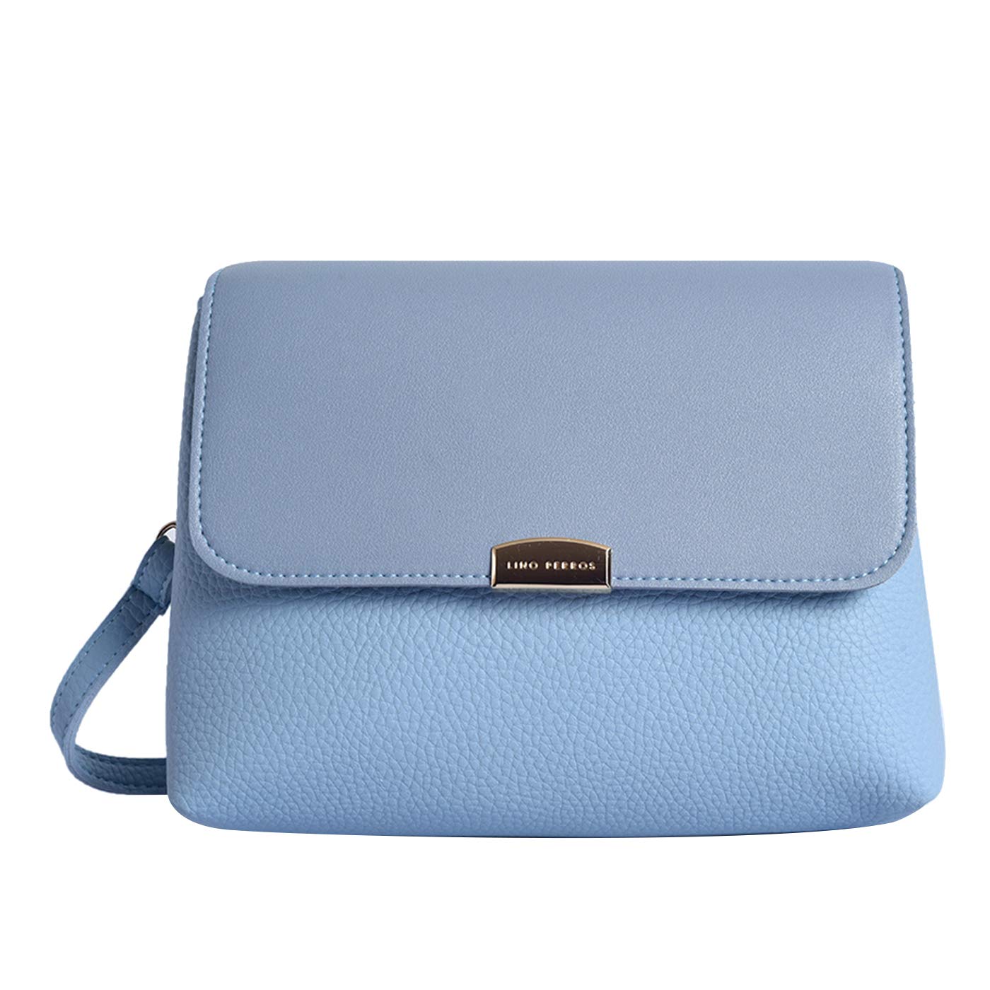 Lino Perros Lavender Faux Leather Sling Bag (BLUE)