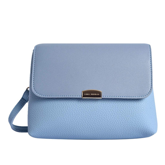 Lino Perros Lavender Faux Leather Sling Bag (BLUE)