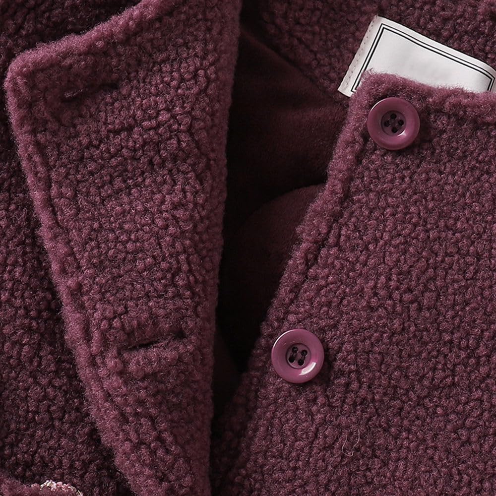 Hopscotch Girls Polyester Waist Length Jackets in Purple Color For Ages 5.5-6 Years