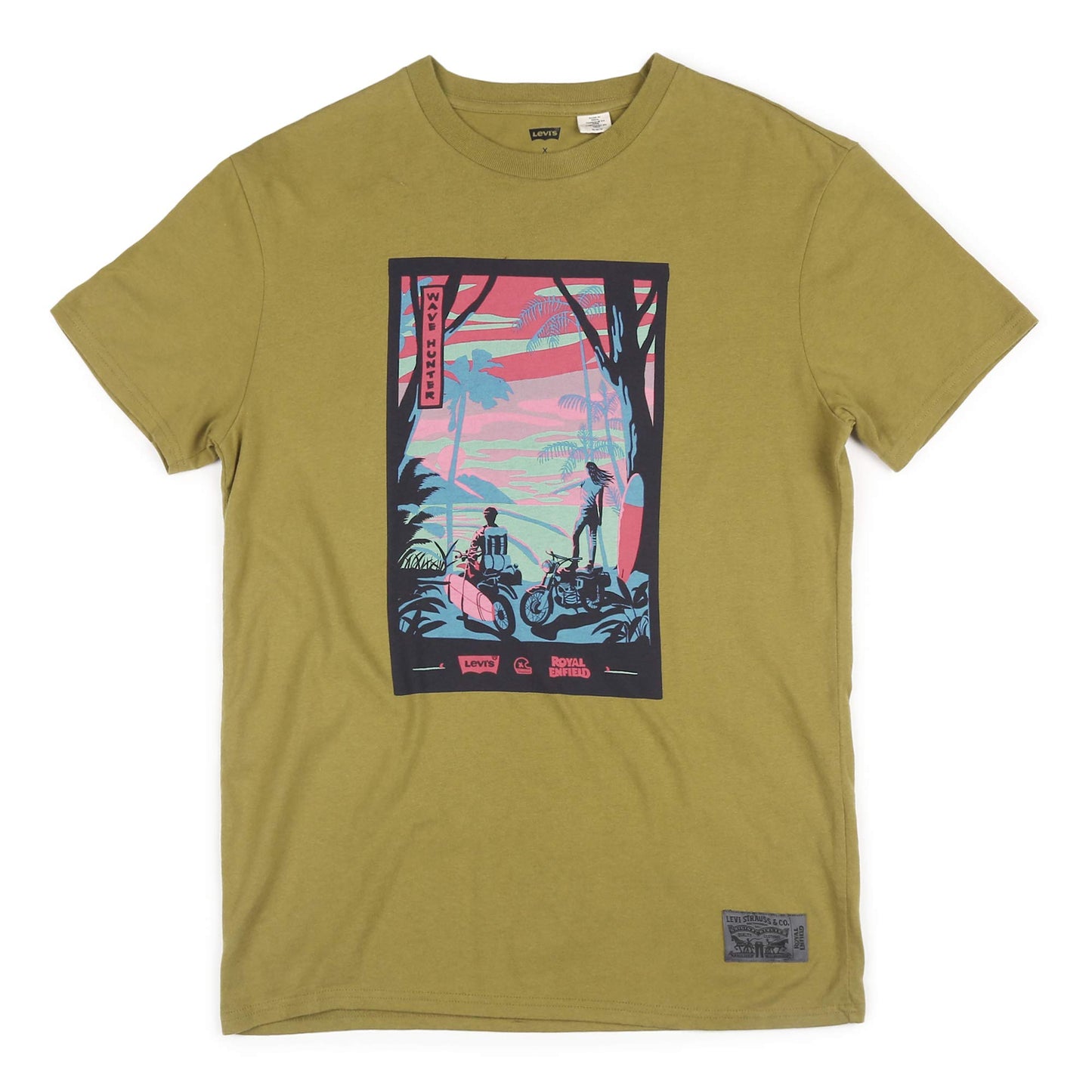 Royal Enfield X LEVI'S Wave Hunters T-Shirt Olive L (RLATSM000862)