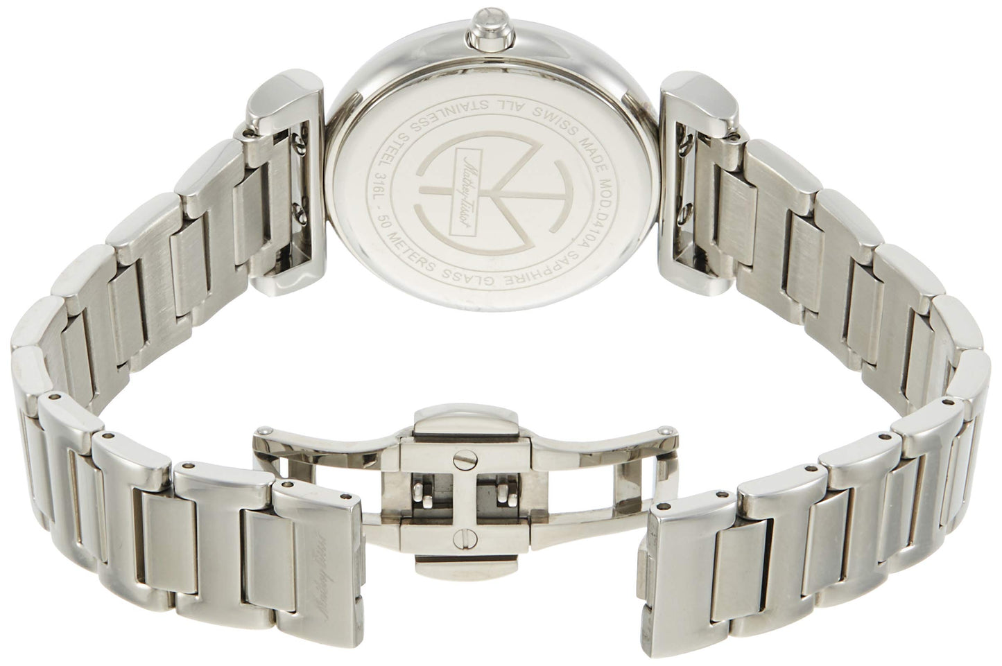 Mathey-Tissot Stainless Steel Analog Mother Of Pearl Dial Women Watch-D410Sai, Silver Band