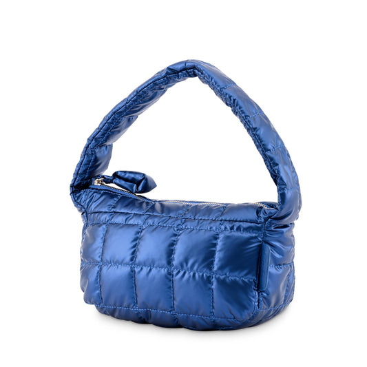 Fastrack Nylon Zipper Closure Women's Casual Shoulder Bag (Blue, SMALL)