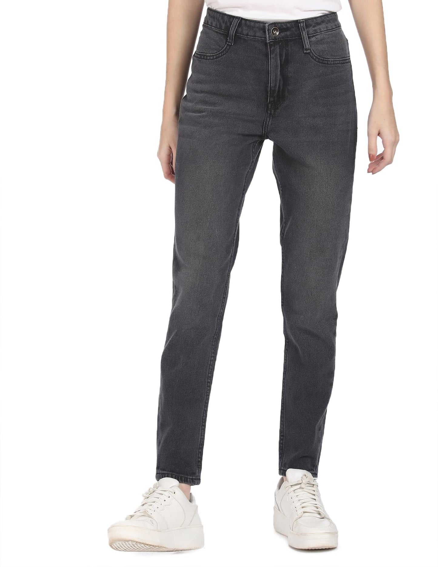 U.S. POLO ASSN. Grey High Rise Dark Wash Jeans
