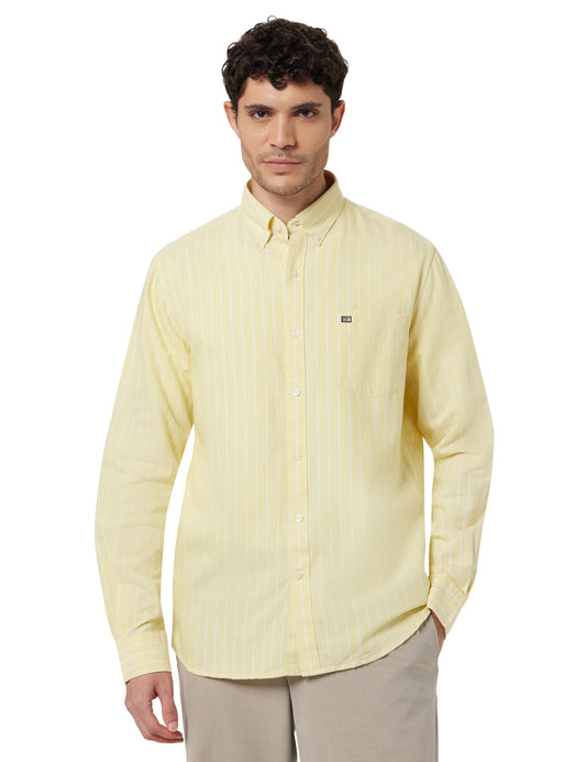 Arrow Men's Checkered Full Sleeve Slim Fit Point Collar Cotton Casual Shirt Blue
