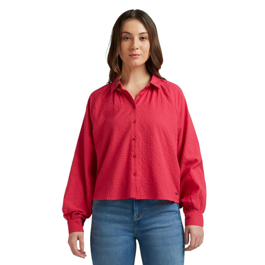 Pepe Jeans Women's Relaxed Fit Shirt (PL305057_Pink