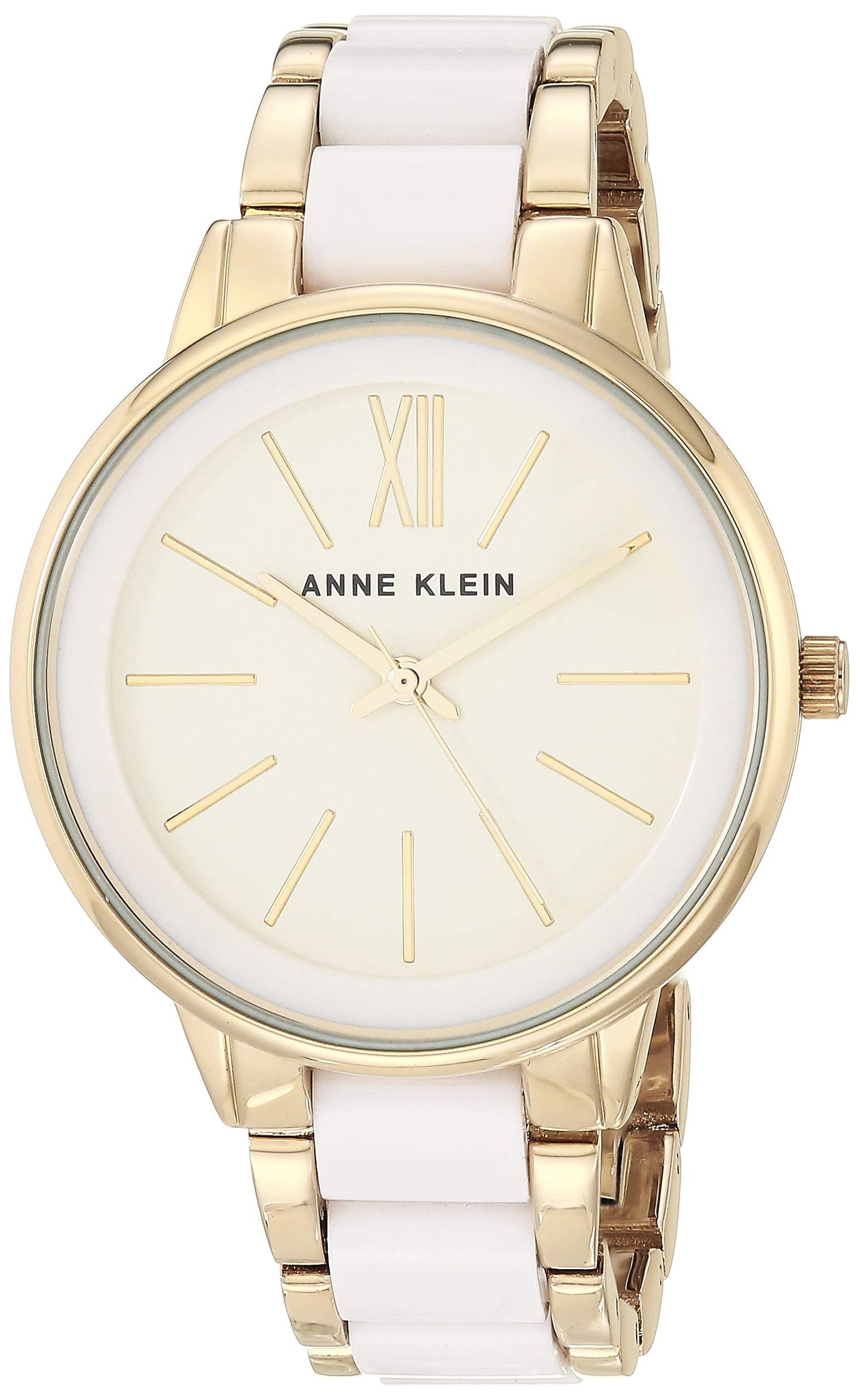 Anne Klein New York Gold-Tone and Ivory Resin Women's Bracelet Watch