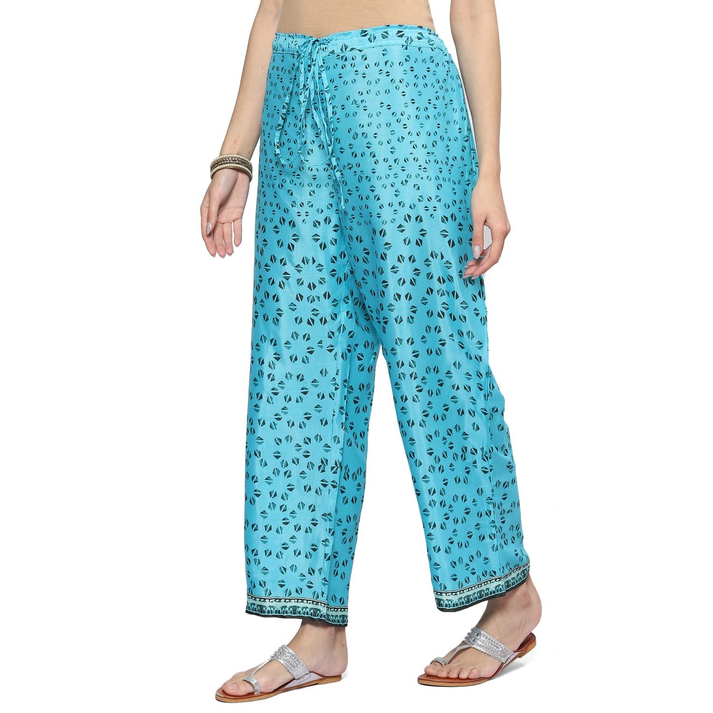 BIBA Women Printed Relaxed Mix and Match(Summer P19242_Blue_XL)