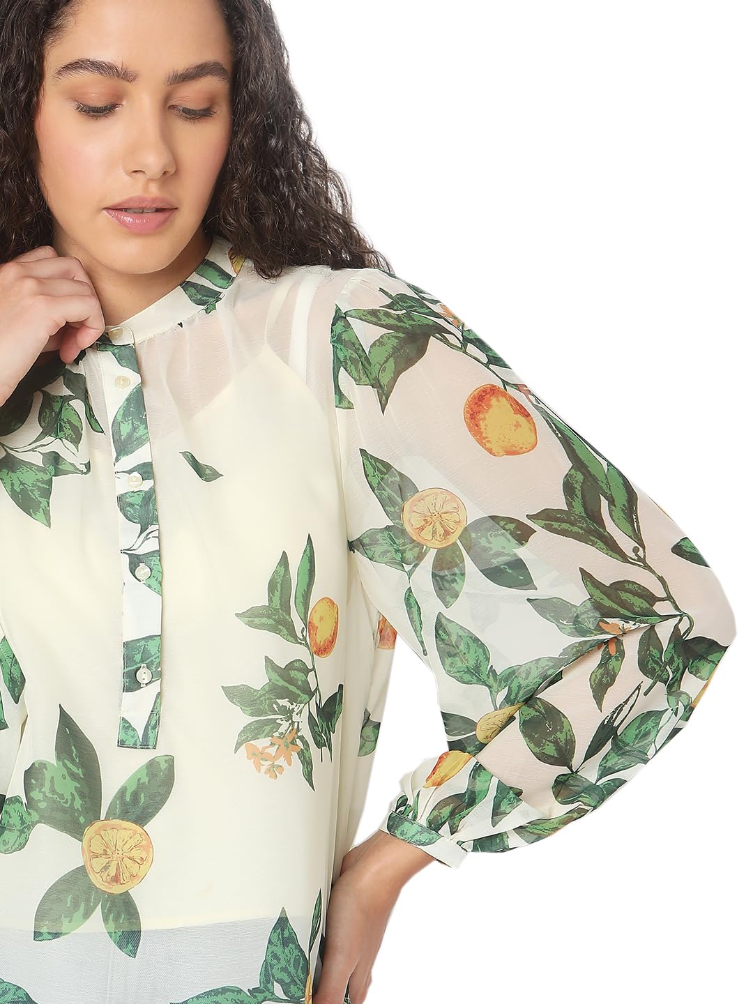 VERO MODA Women Off White Regular Fit Top