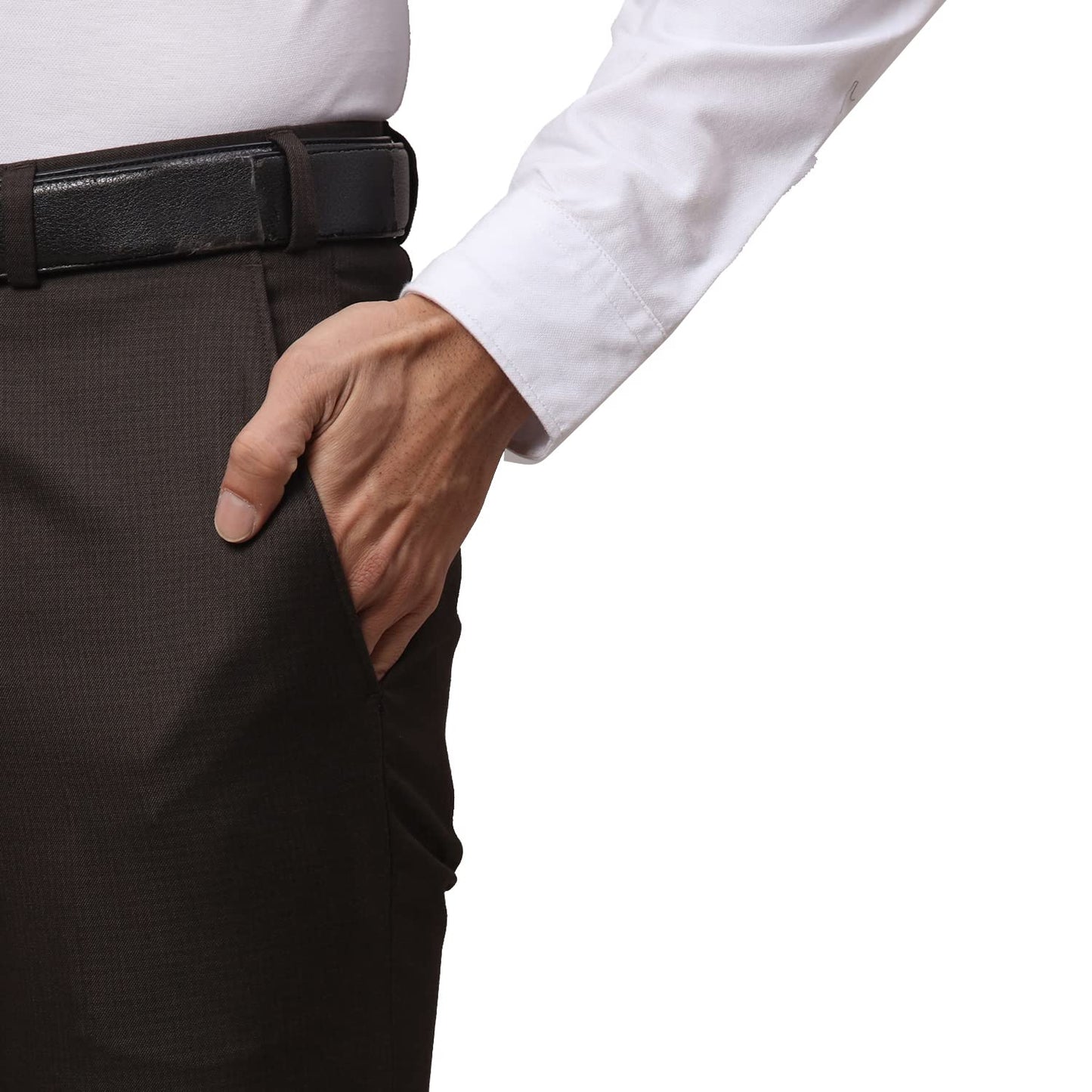 Raymond Dark Brown Trouser (Size: 36)-RMTS04699-O7