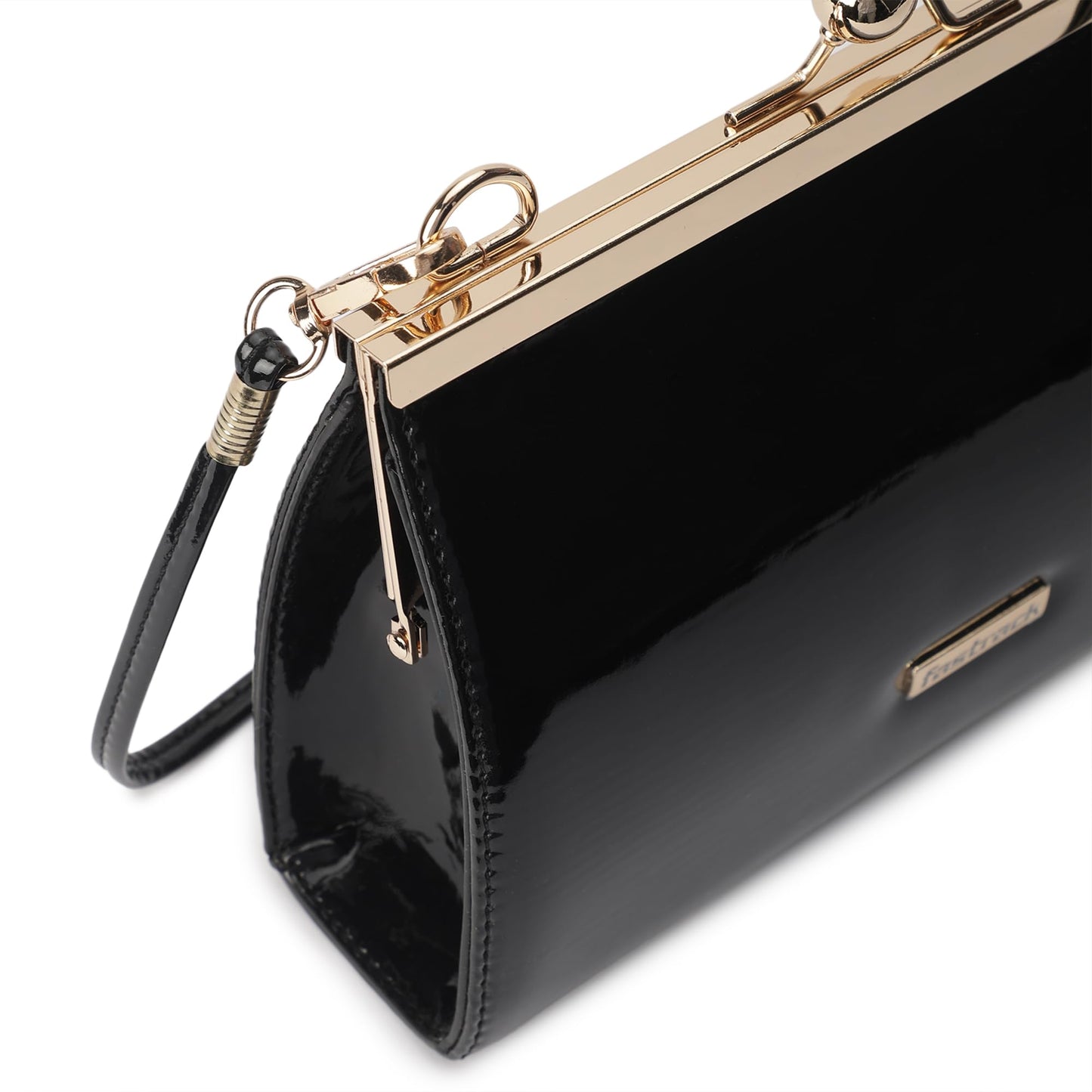 Fastrack Party Clutch For Women's, Ladies And Girls | Comes With Detachable Chain Strap |Made Up Of Semi Pu Leather, Black