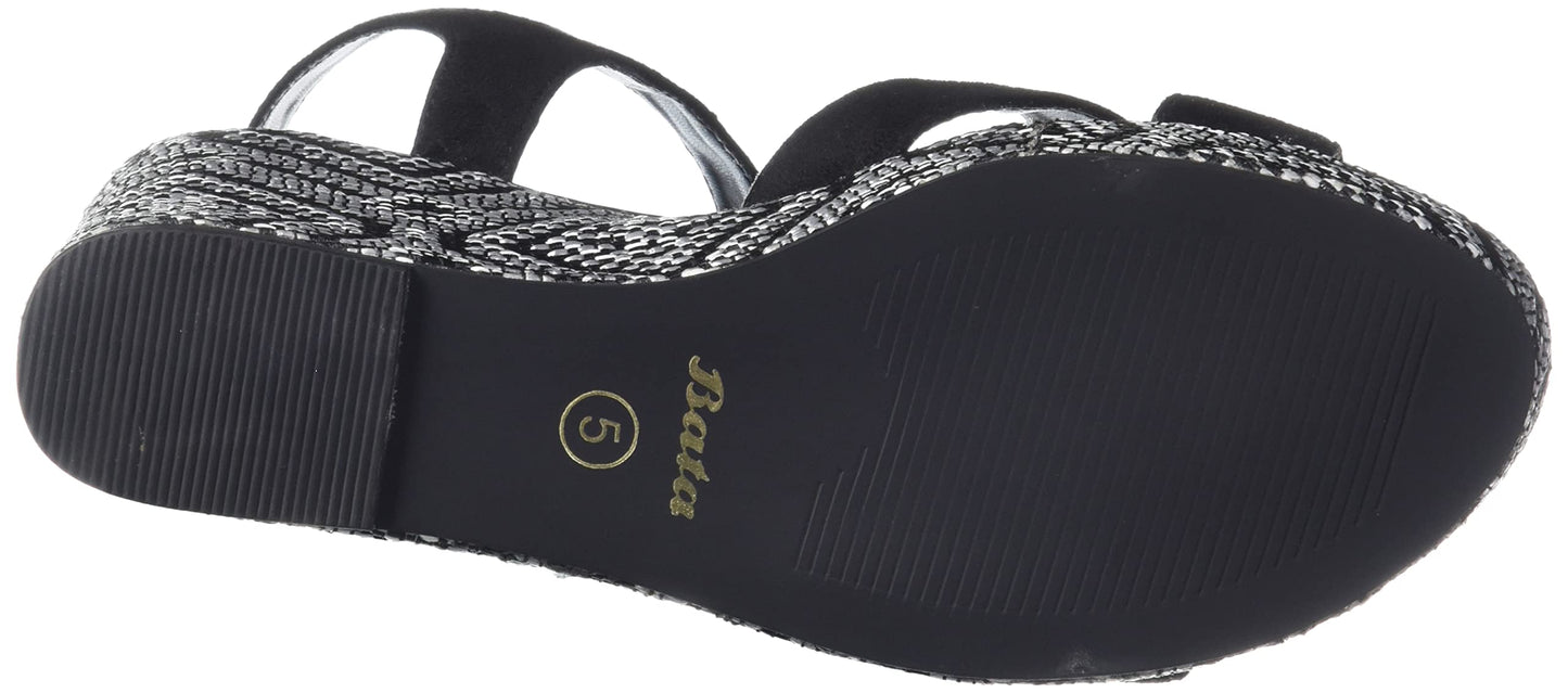 BATA Women's 7616078 Ankle-Strap Sandal - [Black, 5 UK]