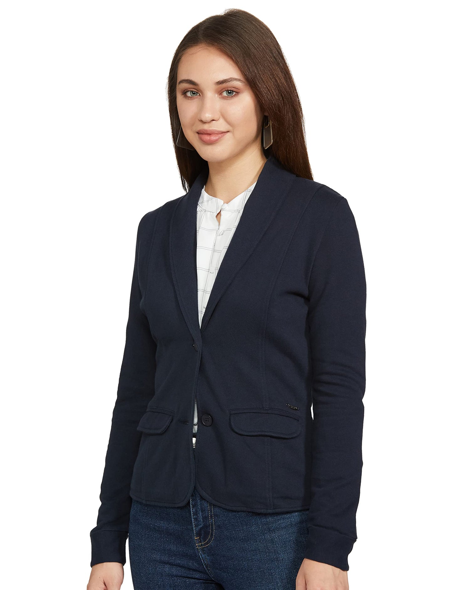 US Polo Association Women's Blazer (UWBZ0049_Navy_Medium