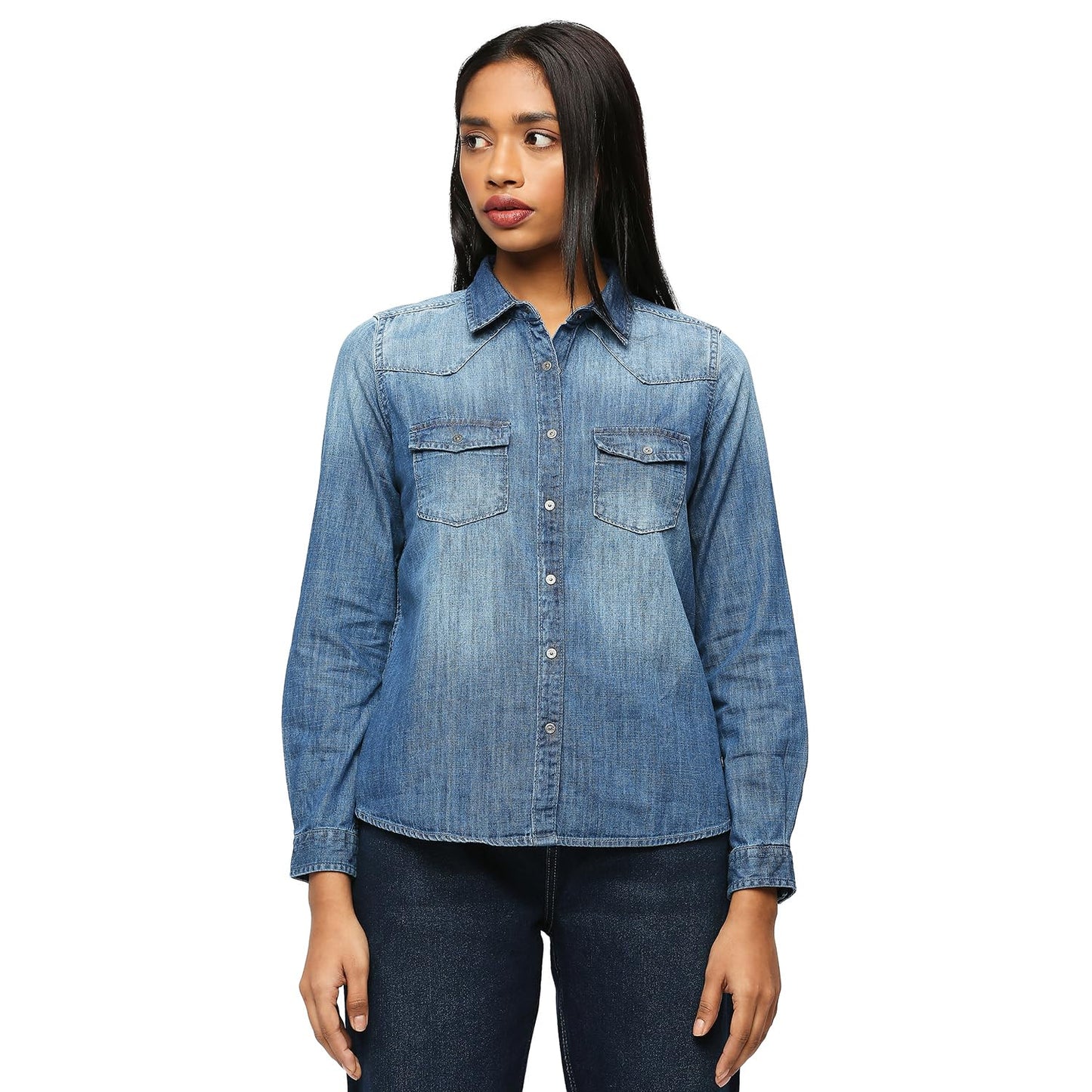 Pepe Jeans Women's Regular Fit Shirt (PL305089CA0_Dark Used