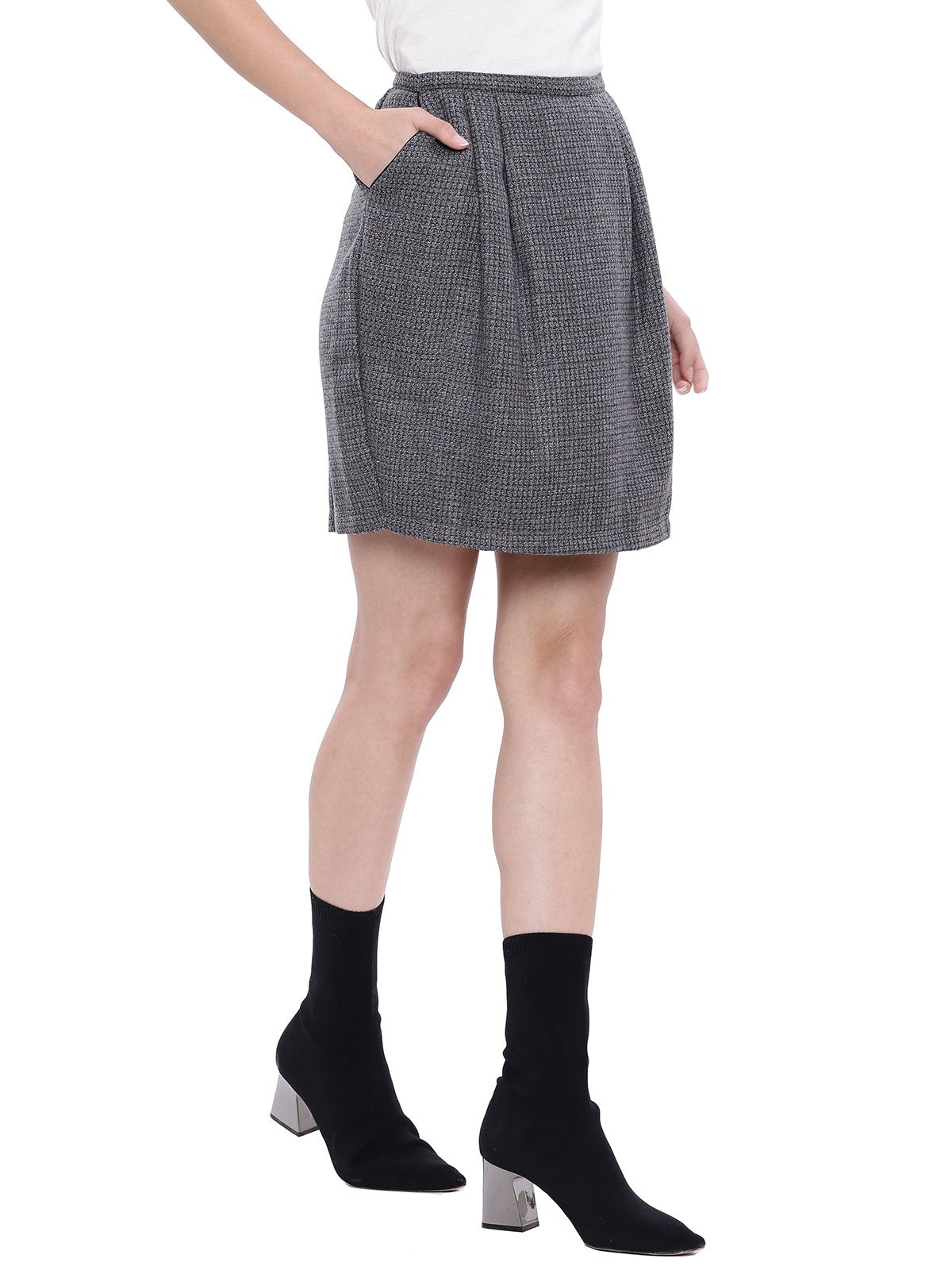 U.S. POLO ASSN. Cotton Blend Skirt Grey