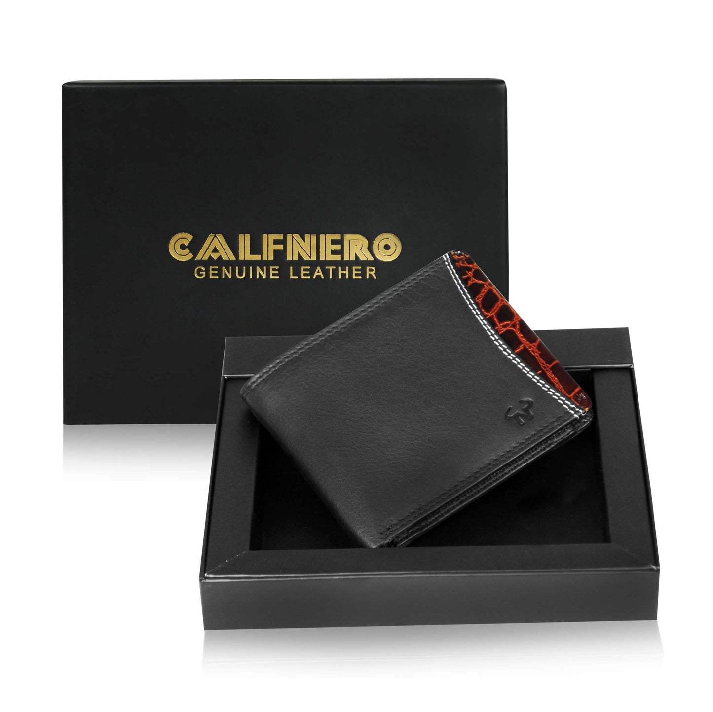 Calfnero Black-Cognac Men's Wallet (238702)