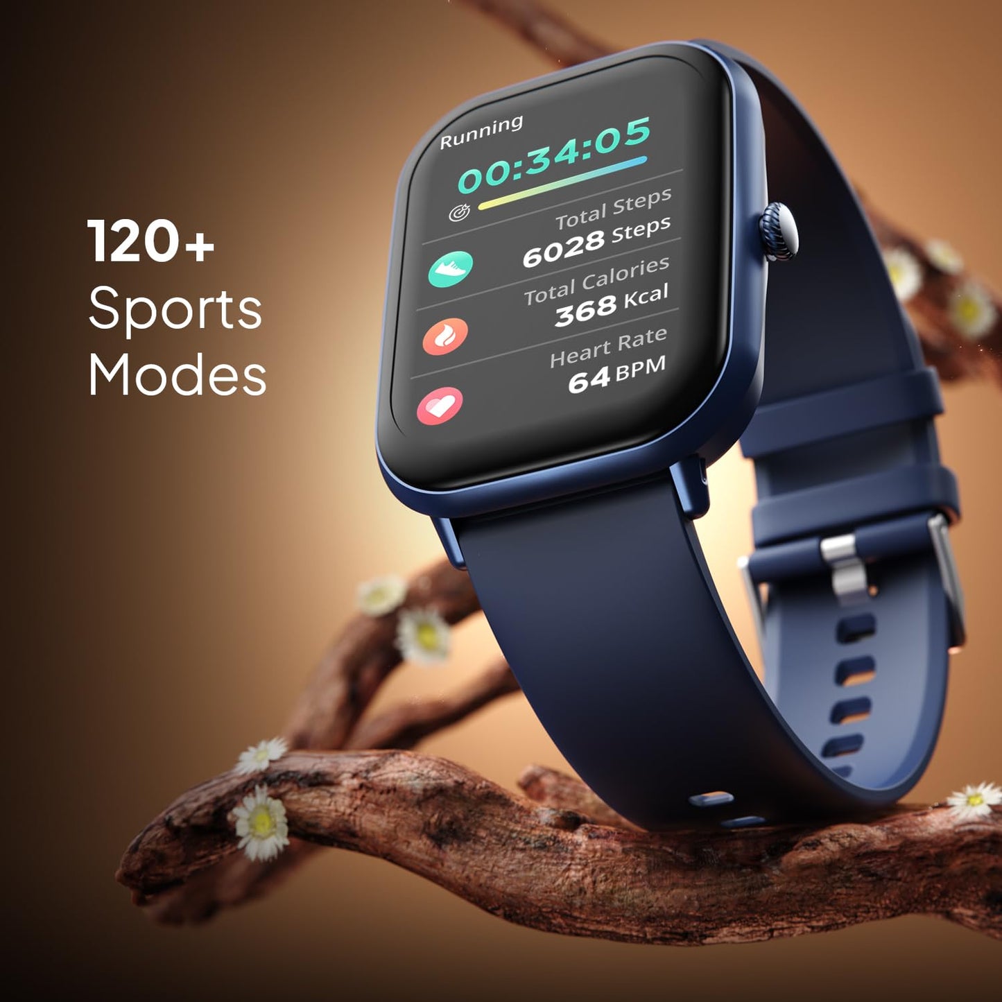 Fire-Boltt Ninja Call Pro Max Smart Watch 2.01 inch Display, Bluetooth Calling, 120+ Sports Modes, Health Suite, Voice Assistance (Navy)