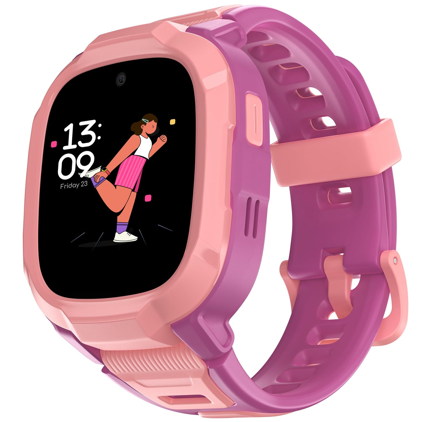 Noise Junior Explorer 2 Smart Watch for Kids with 4G SIM Compatible, 2-Way Video & Voice Calling, Geofencing, Real Time Location Monitoring via Google Maps, IP68, SOS Emergency Alerts (Power Pixel)