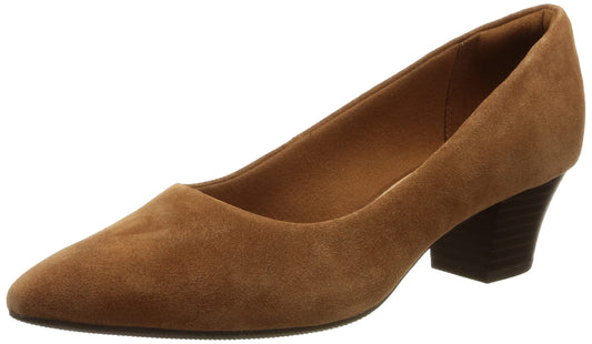 Clarks Women Teresa Step Pump Dark Tan S UK-6