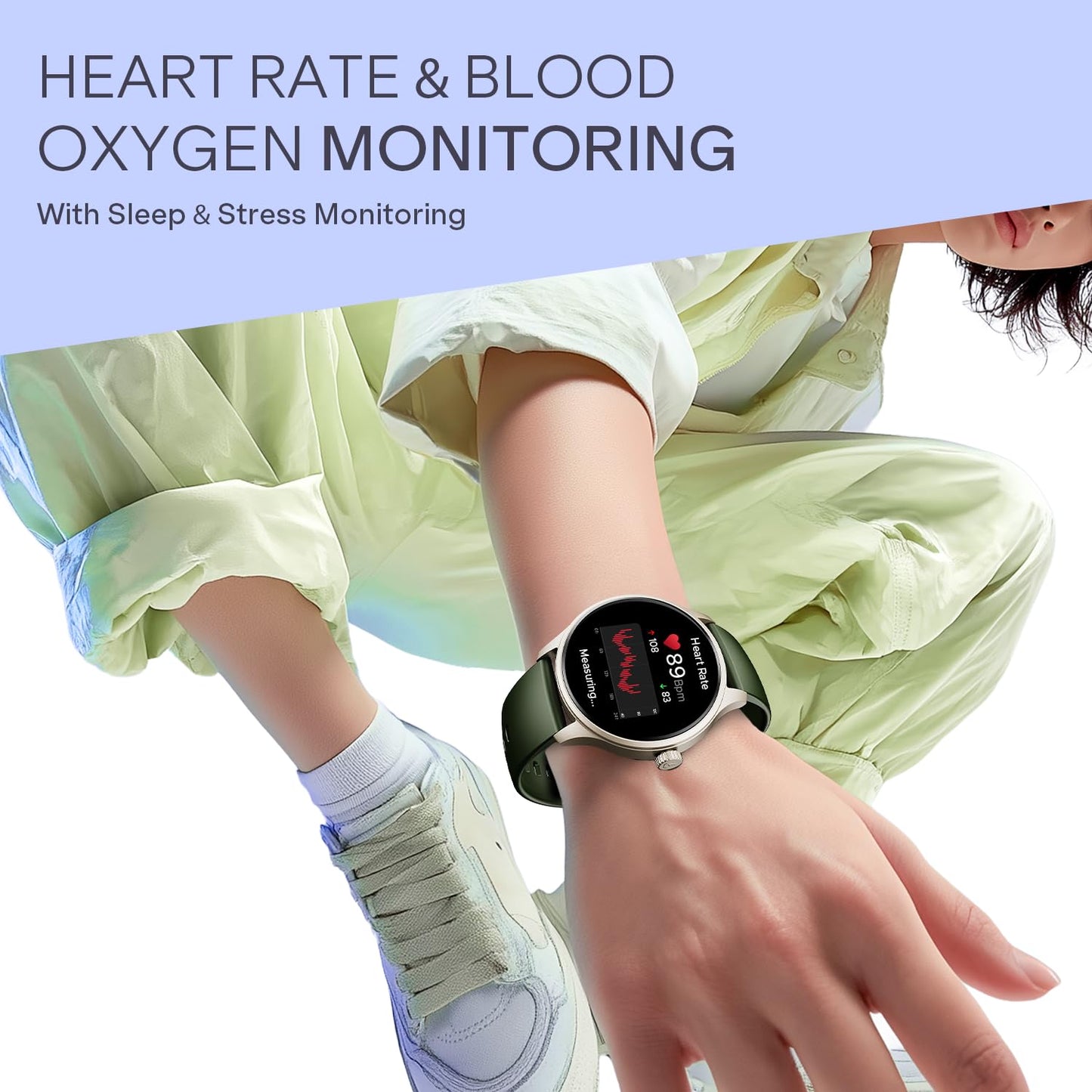 Boat Lunar Discovery Neo, 1.39" (3.5 cm) Round HD Display, Premium Metallic Finish, Animated Watchfaces, 100+ Sports Mode, Bluetooth Calling, Smart Watch for Men & Women (Olive Gold)