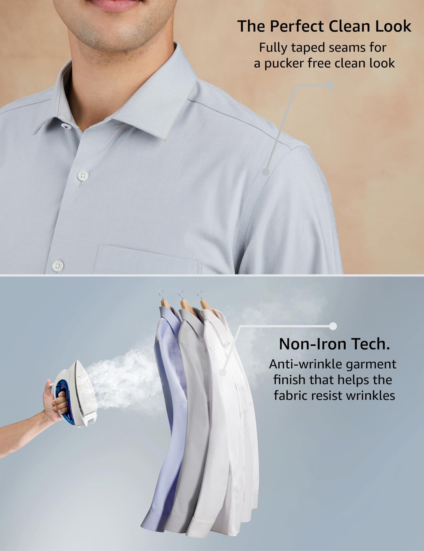 Symbol Premium Men's Cotton Non-Iron Formal Shirt (Regular Fit | Solid) (SP-M-S24-FS-02_Light Grey_40)