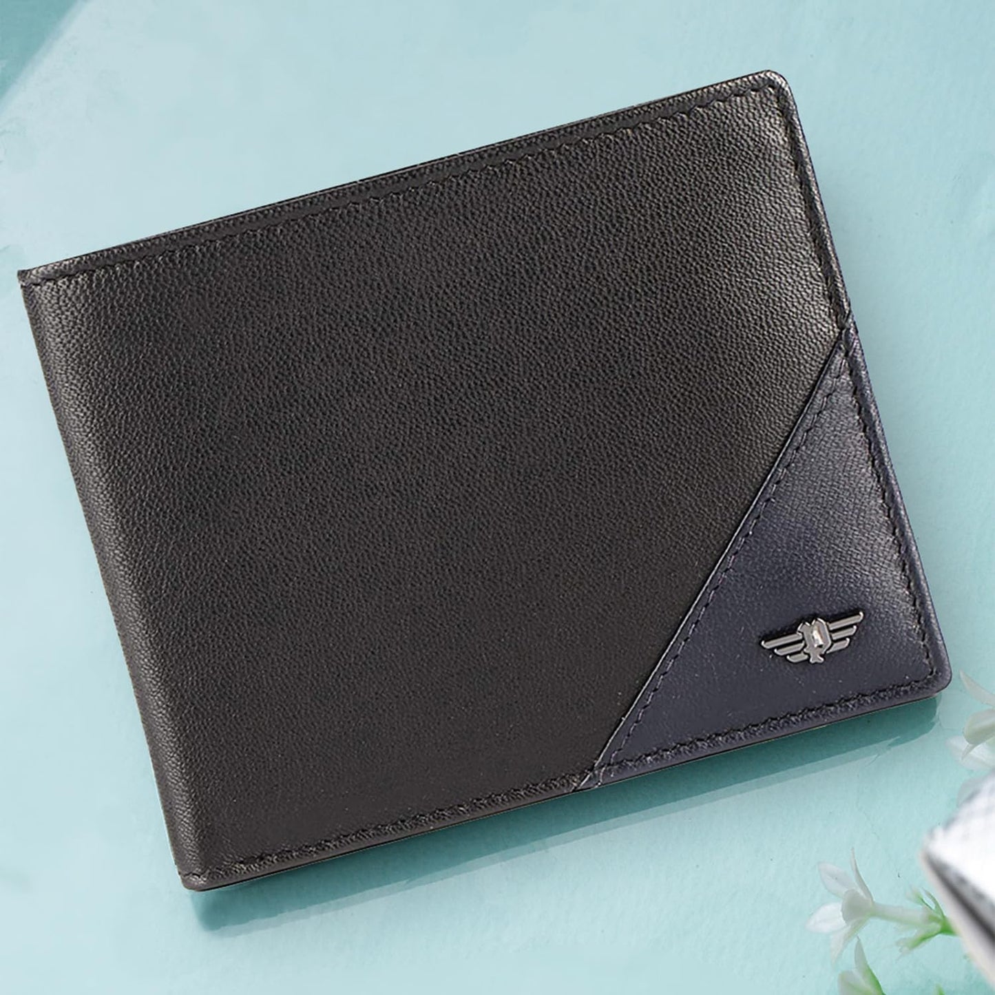 Police Men’s Genuine Leather Bi-Fold Wallet I Coin Pocket & Card Slots I Navy / Black_(B09NM7LB4Q) (Jet Black/Jet Navy)