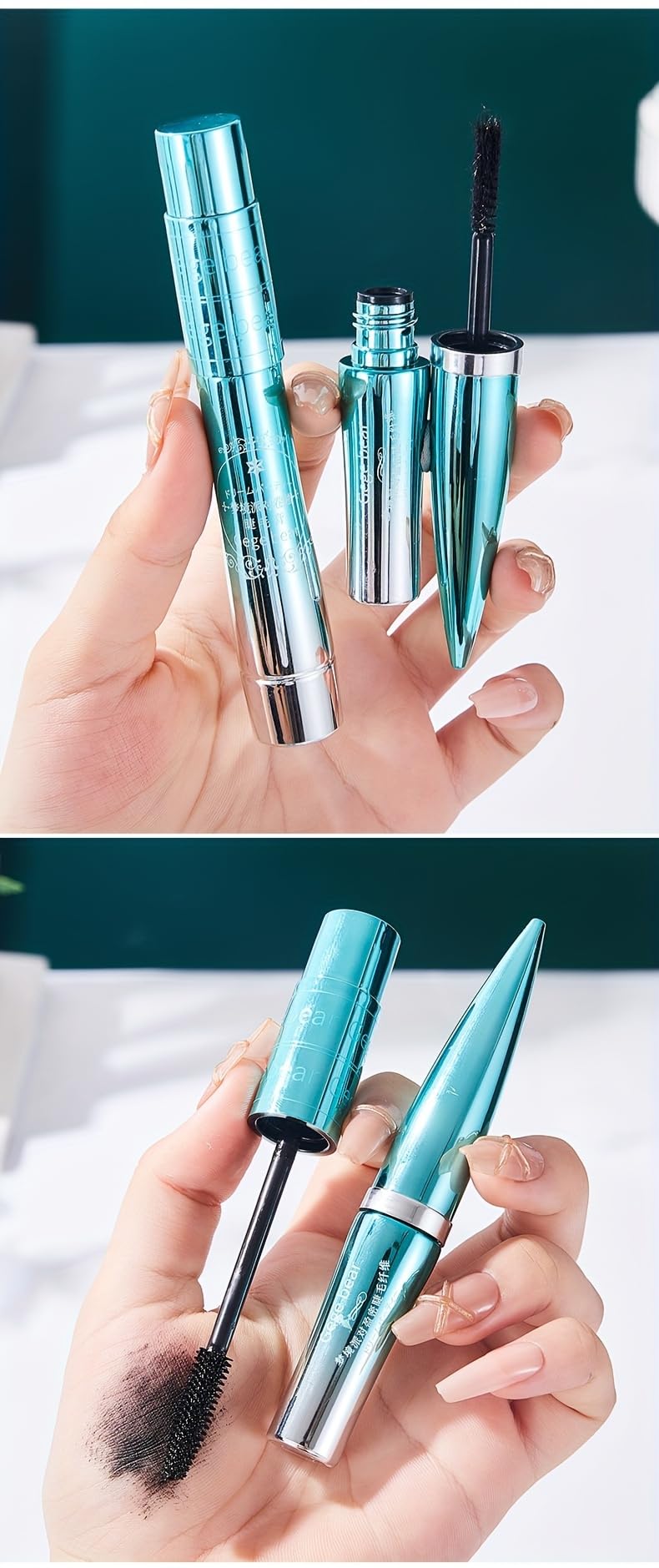 Gege Bear Dream Party Curling Mascara with Lash Fibers: Three-Step Formula for Fuller, Longer, and Curled Lashes