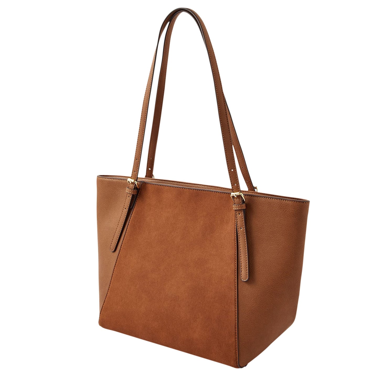 Accessorize London Women's Faux Leather Tan Leonie Work Bag Tote Bags