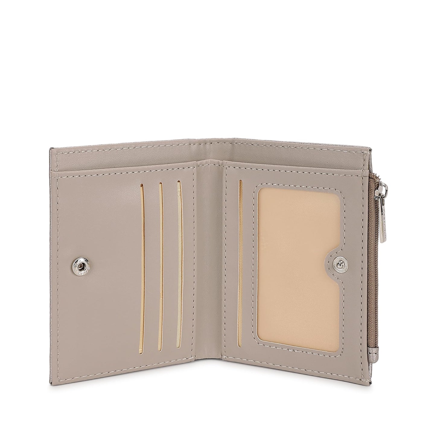 Fastrack Women's Two-Fold Wallet | Multiple Card Slots, Cash Slots, Zip Coin Pocket | Compact & Organized | 6 Months Warranty
